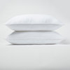 Cotton White Down Pillow Twin Pack, Standard, Medium Density
