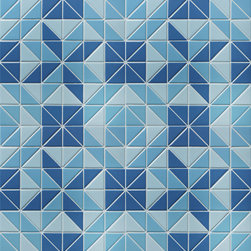 Artistic Pool Tile: Santorini Blossom TR-SA-BL - Mosaic Tile
