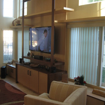 Sonoma, CA Residence: living room design with custom entertainment unit