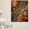 "Orange Brown Digital Art Fractal Flower" Large Canvas Print, 30"x40"
