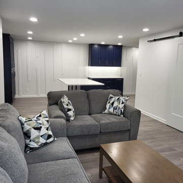 Modern Finished Basement with Full Kitchen in Gladstone