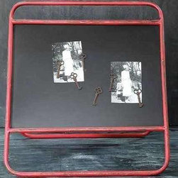 Red Metal Double Sided Chalkboard - Home Decor