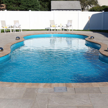 A 40 foot Fiberglass Pool in a Small Yard