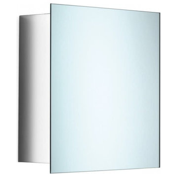 WS Bath Collections Pika 51511 17.7" Single Door Mirrored - Stainless Steel