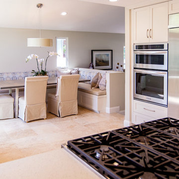 Redesigned open space kitchen and dining room
