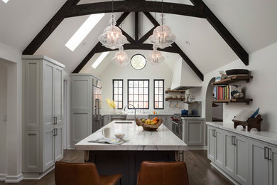 Example of a transitional kitchen design in Other