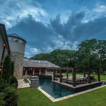 Modern Backyard Retreat with Floating Patio
