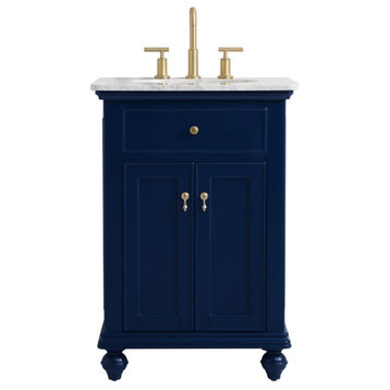 Elegant Decor VF12324BL 24" Single Bathroom Vanity, Blue