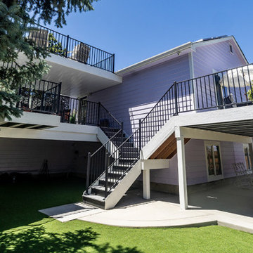 Multi-Level Mountain Home Deck