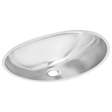Elkay Asana Stainless Steel Single Bowl Undermount Bathroom Sink, Lustrous Satin