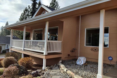 Example of a trendy home design design in Seattle