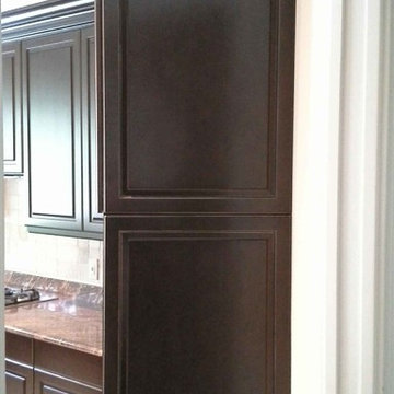 Espresso with Glazing Refinished Cabinets