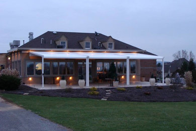 Example of a transitional exterior home design in Phoenix