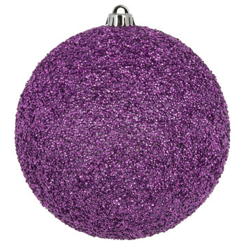 Vickerman N185986D 8" Lavender Beaded Ball Ornament, 2 per Bag
