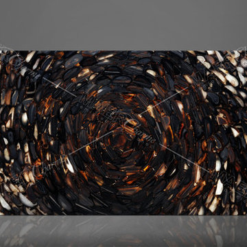 Agate Galaxy Vein cut backlit