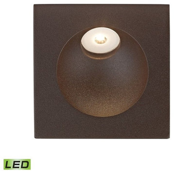 Thomas Zone LED Step Light, Matte Brown/Opal White Diffuser - WSL6210-10-45