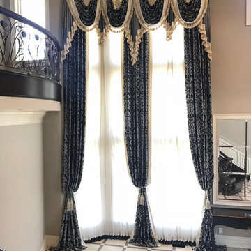 Regal Blue Tall Window Drapery