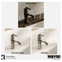 Karran KBF430 1-Hole 1-Handle Basin Faucet With Pop-up Drain, Chrome