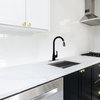 Kitchen Dual Sensor Automatic Touch Controlled Faucet, Black/Chrome