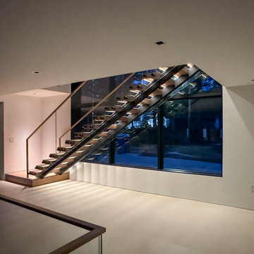 Project #126 | Contemporary Staircases with Integrated LEDs & Glass Railing