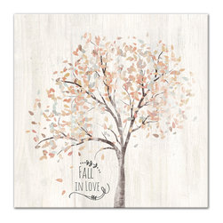 DDCG - Fall In Love Canvas Wall Art, 20"x1.25"x20" - Prints And Posters