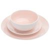 Ripple 12 Piece Dinnerware Set, Service for 4, Pink