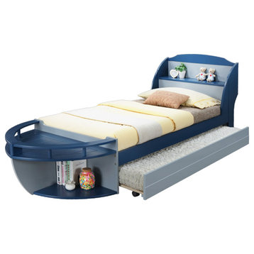 ACME Neptune II Twin Bed, Gray and Navy