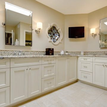 Transitional Cream Bathroom