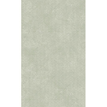Soft Diamond Geometric Textured Double Roll Wallpaper, Green, Double Roll