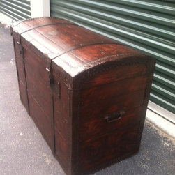 Vintage Wood Trunk-1800s - Products