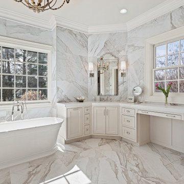 Traditional Style Five Bathroom Remodel Great Falls, VA