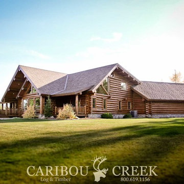 Custom Handcrafted Log Home Exterior