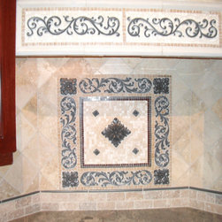 Handcrafted mosaic mural for kitchen backsplash - Tile