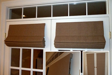 Roman Shades over French Doors