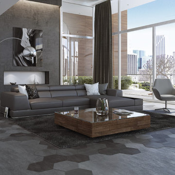 Bruce Swivel Armchair Elephant Gray
