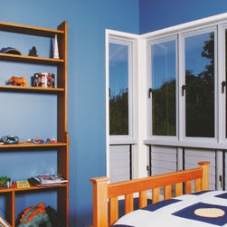 White Casement Window in a bedroom - Windows