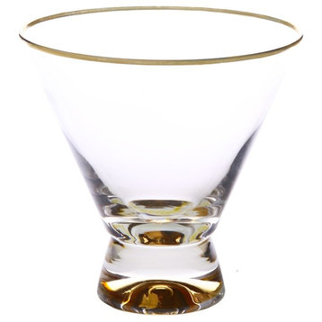 Classic Touch  Dessert Cups With Gold Base And Rim
