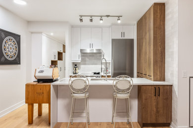 This is an example of a modern kitchen in Toronto.