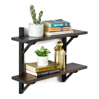 WELLAND 2-Tier Wesley Floating Shelf Wall Mounted Shelves Display