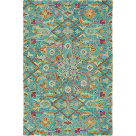 CHA11 Rug Teal, 2'6"x8'