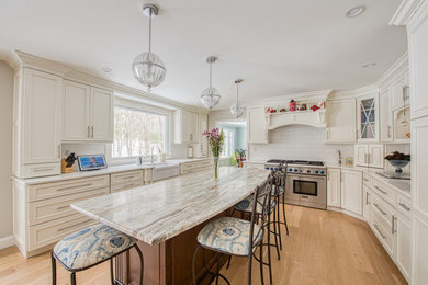 Transitional kitchen photo in Boston
