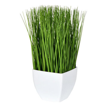 Vickerman Fv190211 11.5" Artificial Green Potted Grass