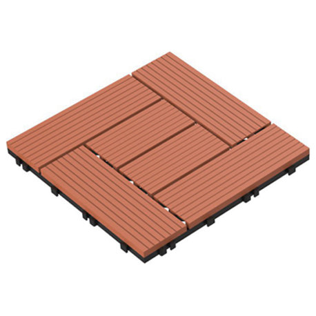 24-Pack Interlocking Criss-Cross Pattern Outdoor Flooring Patio and Deck Tiles