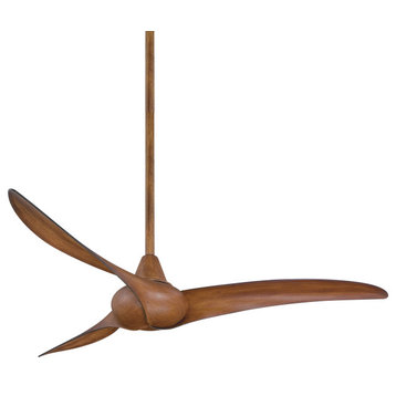 Minka Aire Wave 52" Ceiling Fan With Remote Control, Distressed Koa