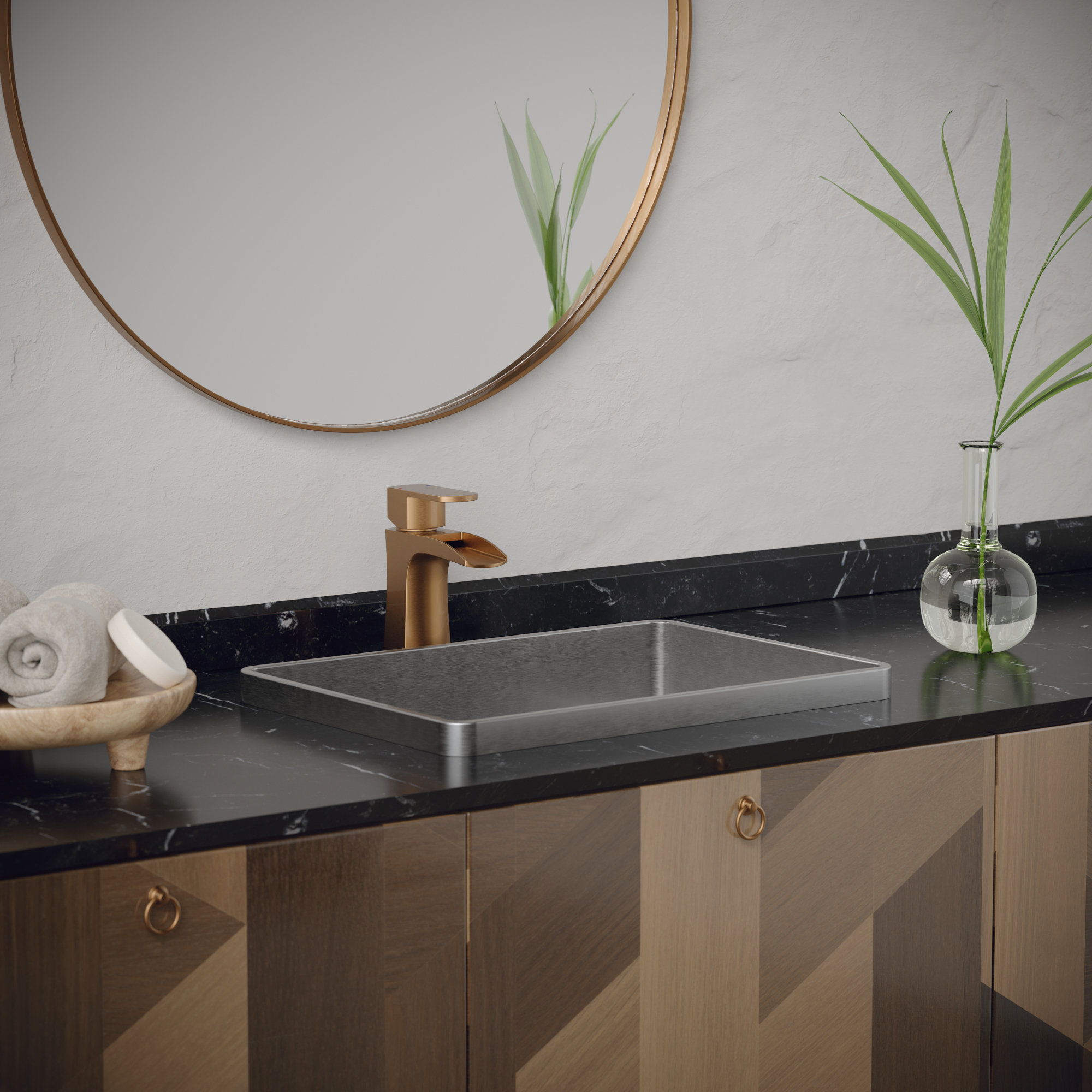 Karran Cinox Stainless Steel Rectangular Drop In Sink, Stainless Steel