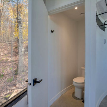 Round Open Space Pod Bathroom by Lofty Pods #prefabhomes