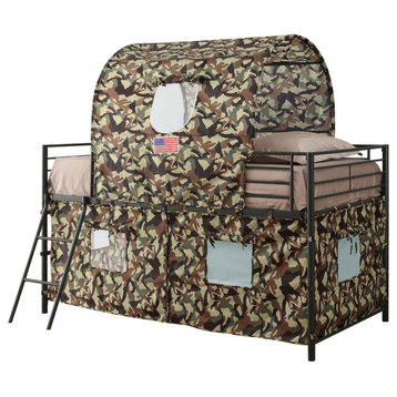 Tent Loft Bed, Army Green Camouflage
