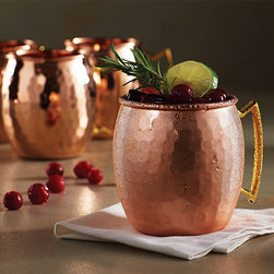 16 oz. Solid Copper Hammered Moscow Mule Mug with Unlined Non-Lacquered (Set of - Products