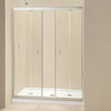 Butterfly Frameless Bi-Fold Shower Door & SlimLine 32" x 60" Single Threshold Ba
