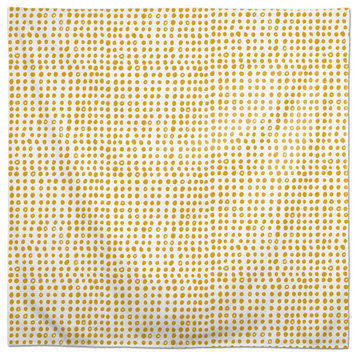 Drawn Dots Yellow 58x58 Tablecloth
